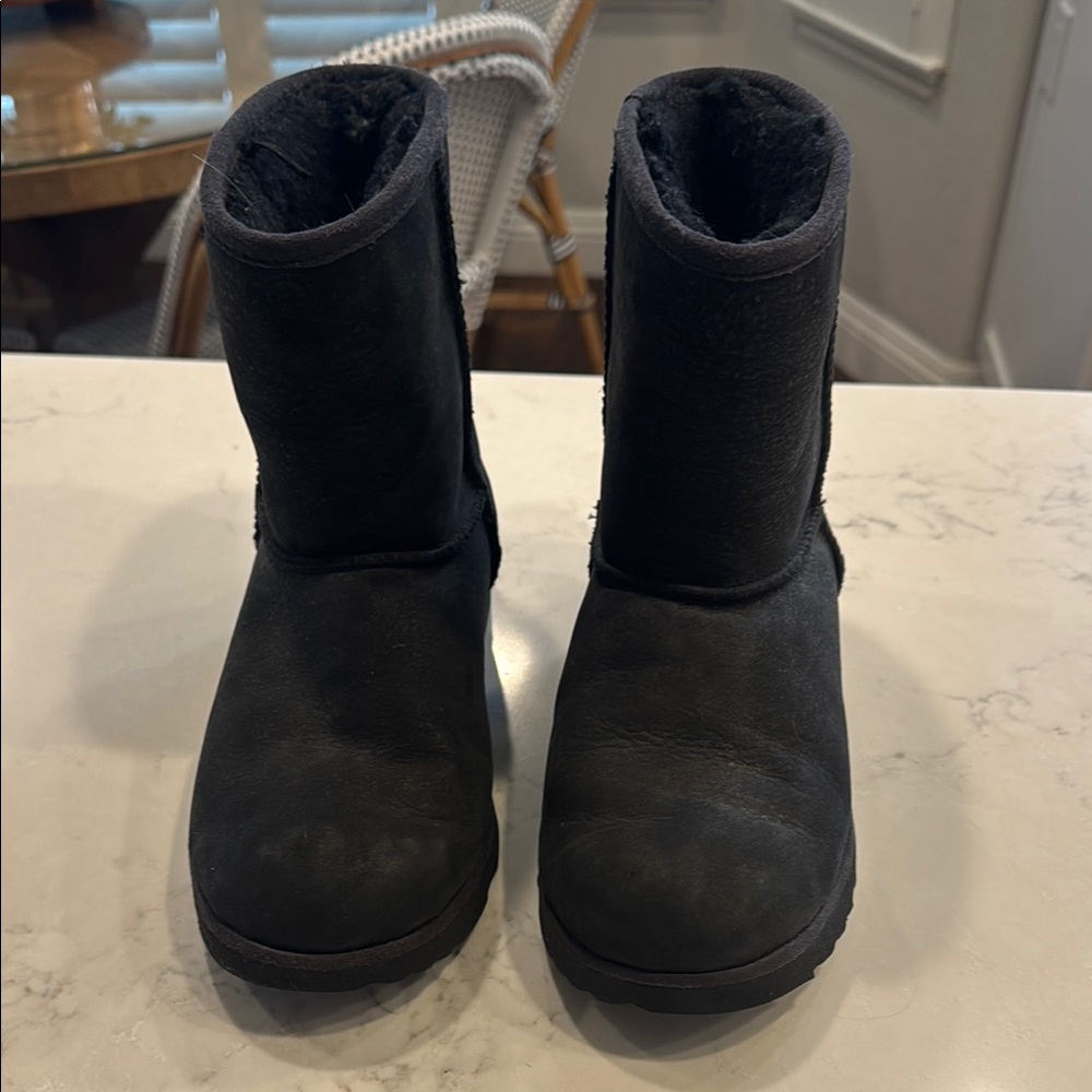 UGG Black Fleece-Lined Boots